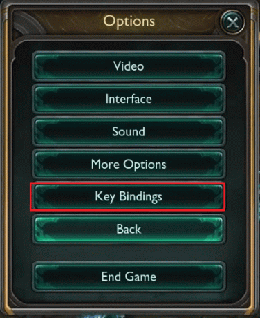 키 바인딩 옵션을 선택하십시오.