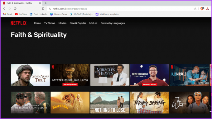 „Netflix Code for Faith Spirituality“.