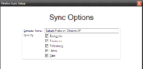 Sichern/Synchronisieren Sie Firefox-Lesezeichen, Passwörter, geöffnete Tabs mit Firefox Sync