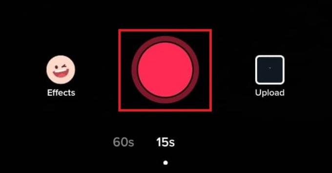 Tik op de rode cirkel om je video op te nemen