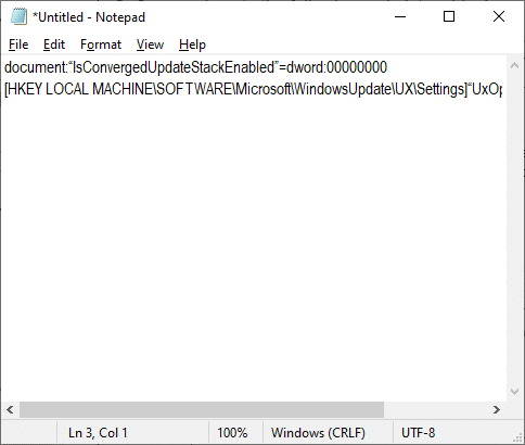 Notepad-Fenster. So beheben Sie den Windows Update 0x80070057-Fehler