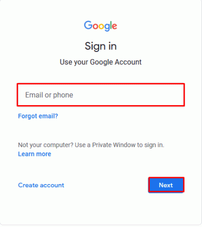 Entrez votre e-mail et votre mot de passe pour vous connecter avec un compte Google. Cliquez sur Suivant.