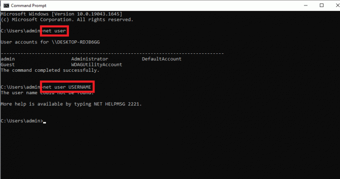 Използвайте NET потребител USERNAME, за да намерите парола в командния ред