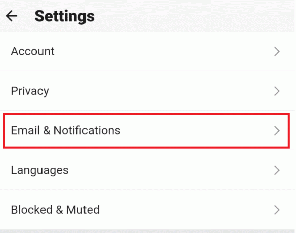 Перейдіть до розділу «Електронна пошта та сповіщення» та торкніться його | Як скасувати підписку на дайджест Quora