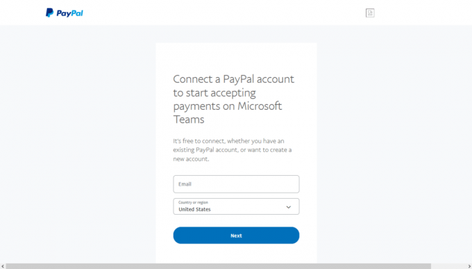 Teams Payments-app PayPal