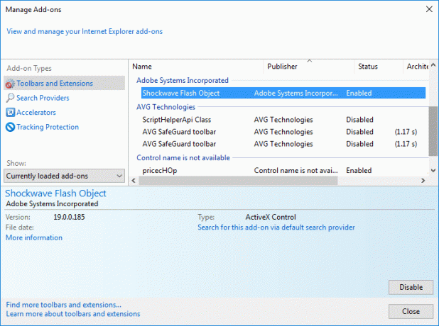 تعطيل Shockwave Flash Object في Internet Explorer