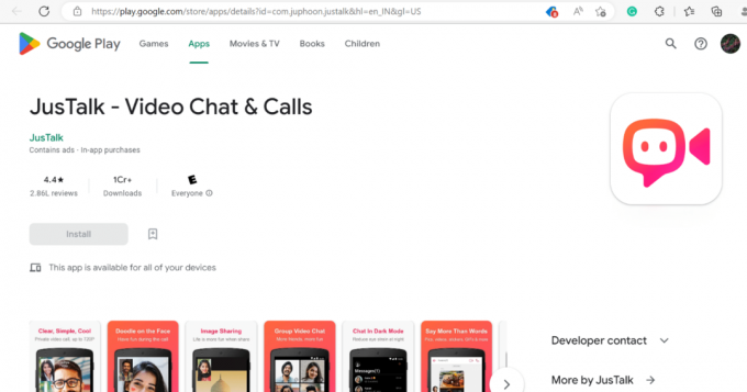 Justtalk auf Google Play | beste kostenlose WLAN-Anruf-App für Android