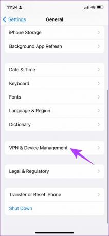 Cliquez sur VPN et gestion des appareils