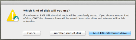 Disk Maker Selecteer USB Drive
