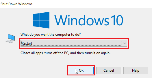 Riavvia Windows. Come correggere l'errore di runtime di Civilization 5 in Windows 10
