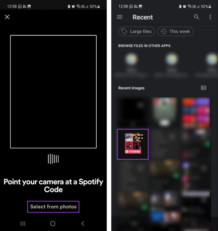Skanna Spotify-koden