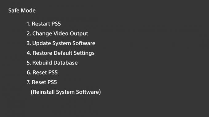 ps5 actualiza el software del sistema en modo seguro