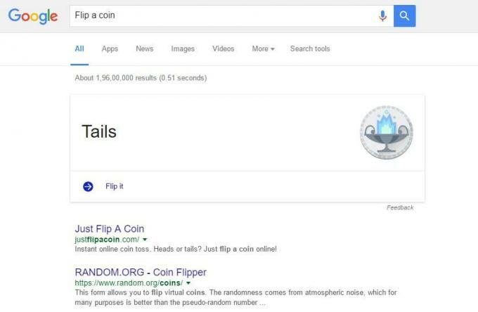 Mit Google können Sie sogar eine Münze werfen, um faire Entscheidungen zu treffen