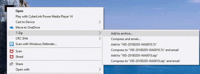 7-Zip altında, Arşive ekle | 7-Zip vs WinZip vs WinRAR