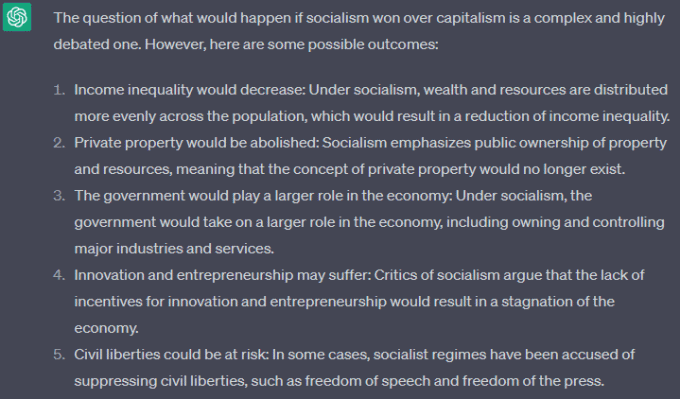 Шта ако је социјализам победио капитализам | занимљива питања за постављање аи