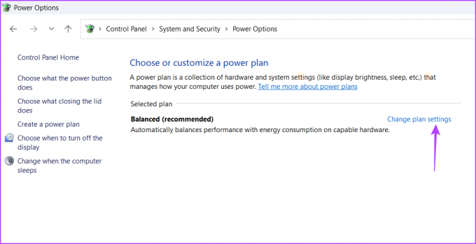  Cambiar la opción de configuración del plan en el Panel de control