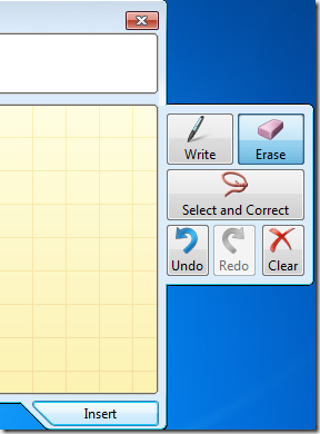 A03 Math Input Panel Options