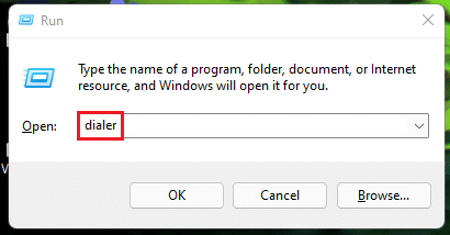 εντολή dialer Windows 11