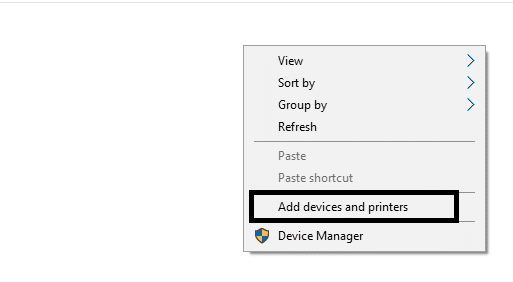 Selecione a opção Adicionar uma impressora