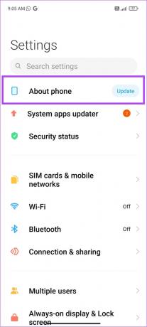 appuyez sur le téléphone dans Xiaomi