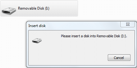 Åtgärda Vänligen sätt i en disk i en flyttbar disk USB-fel