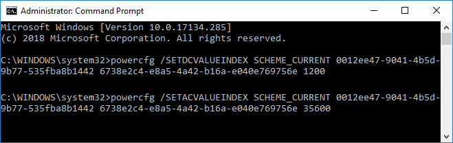 Undgå, at harddisken går i dvale i Windows 10 ved hjælp af kommandoprompt