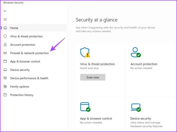 Windows セキュリティのファイアウォールとネットワーク保護