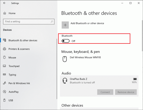 Schalten Sie die Bluetooth-Option aus. Beheben Sie, dass die Roku-Bildschirmspiegelung nicht funktioniert