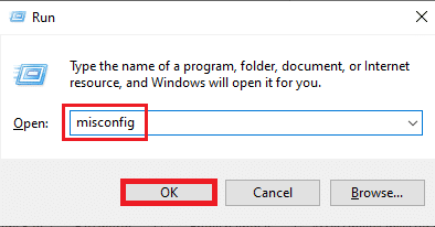 msconfig टाइप करें और OK पर क्लिक करें। वैलोरेंट एफपीएस ड्रॉप्स को कैसे ठीक करें