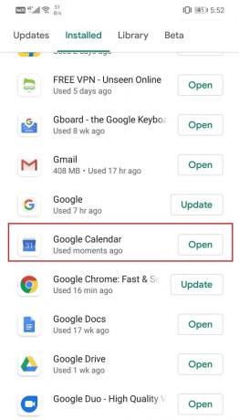 Ieškokite „Google“ kalendoriaus | Pataisykite „Google“ kalendoriaus nesinchronizavimą „Android“.