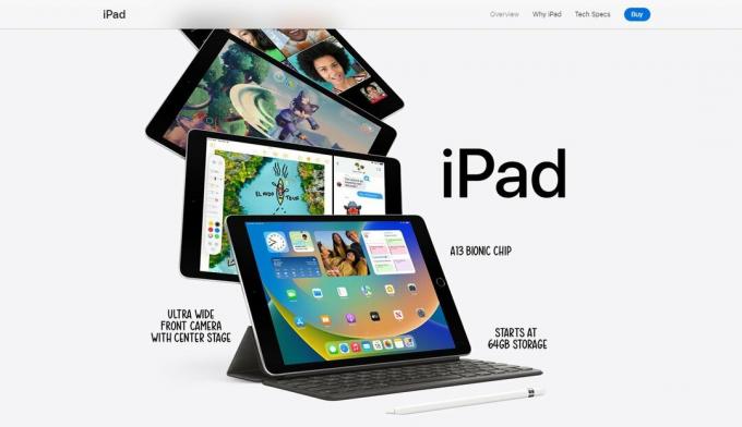 Apple iPad 10,2-tuumainen (9. sukupolvi, 2021)