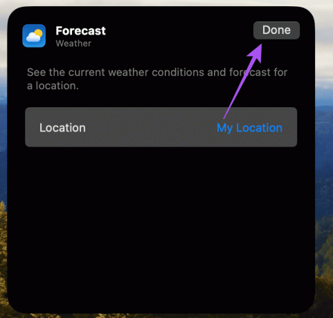 ajouter un nouveau widget météo de localisation mac