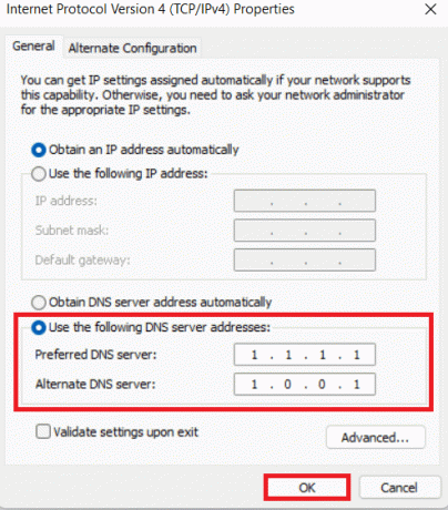 Alternativa DNS-serverinställningar. Åtgärda Valorant-felkod 29