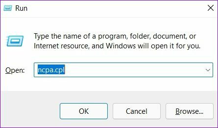 Відкрийте мережеві підключення в Windows