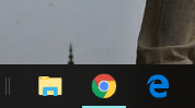 Una vez que se inicia Google Chrome, su icono se mostrará en la barra de tareas.