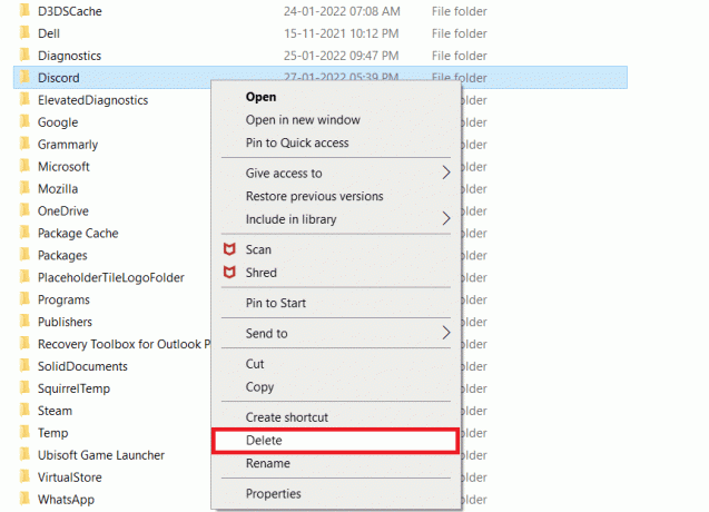 Odaberite Izbriši. 14 načina da popravite zaostajanje Discord streama na Windowsima 10 i 11