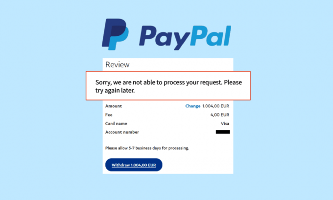 PayPal에서 요청을 처리할 수 없는 문제 수정