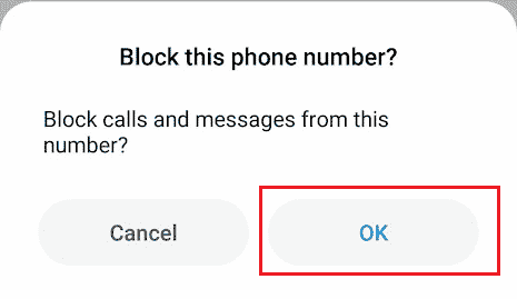 დააჭირეთ OK-ს, რომ დაადასტუროთ დაბლოკვის პროცესი | როგორ დავბლოკოთ ნომერი T-Mobile-ზე დარეკვისა და შეტყობინების გაგზავნისგან