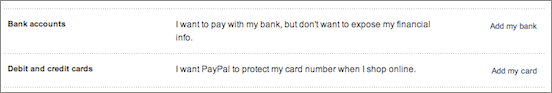 Paypal bank eller kort behövs inte