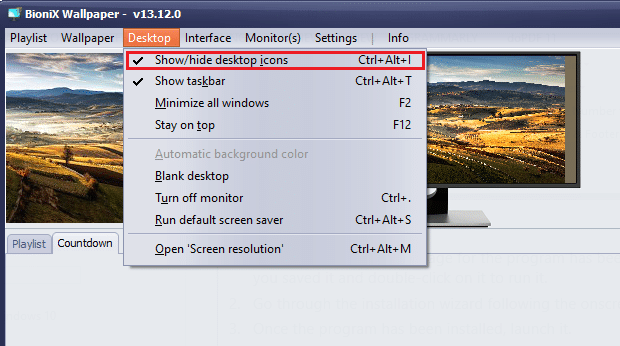 การซ่อนไอคอนเดสก์ท็อปสามารถทำได้โดยใช้ BioniX วิธีตั้งค่า GIF เป็นวอลเปเปอร์ใน Windows 10