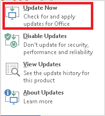 Klicken Sie nun auf Jetzt aktualisieren. Fix Microsoft Office öffnet sich nicht unter Windows 10