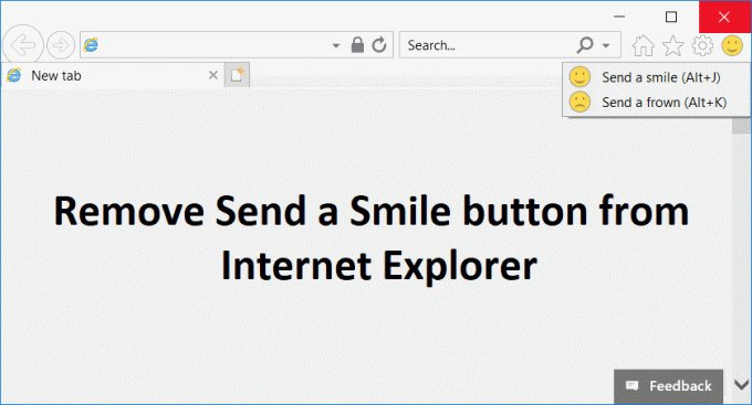 Schaltfläche " Ein Lächeln senden" aus Internet Explorer entfernen