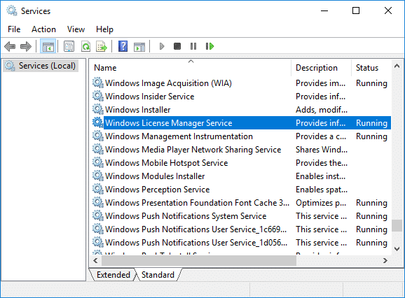 Dobbeltklikk på Windows License Manager Service for å åpne egenskapene