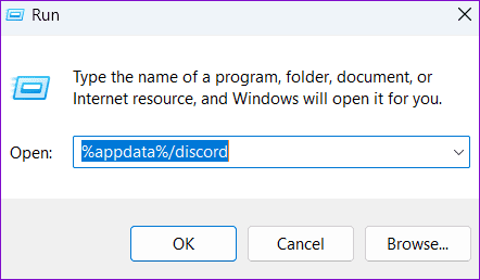 Otwórz folder pamięci podręcznej Discord