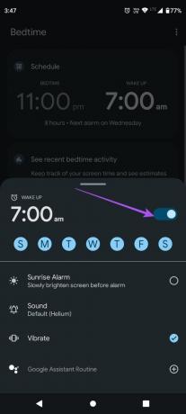 Deaktivieren Sie die Weckzeit-Uhr-App für Android
