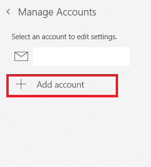 Klik nu op Account toevoegen en volg de instructies op het scherm om een ​​nieuw account in te stellen.