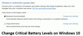 Skift kritiske batteriniveauer på Windows 10