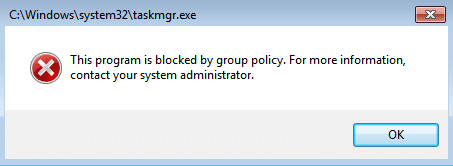 Popravite, da je ta program blokiran zaradi napake pravilnika skupine