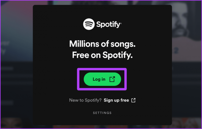 Strona logowania Spotify na komputerze