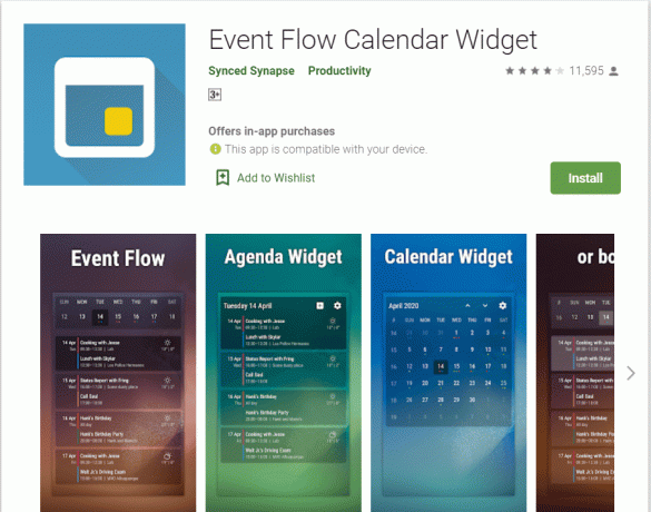 Ereignisfluss-Kalender-Widget | Beste Android-Widgets